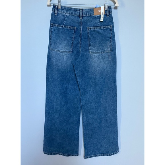 RIO Wide Leg Jeans Women's Size S Blue Denim High Rise Trousers Pants NWT - Picture 4 of 9